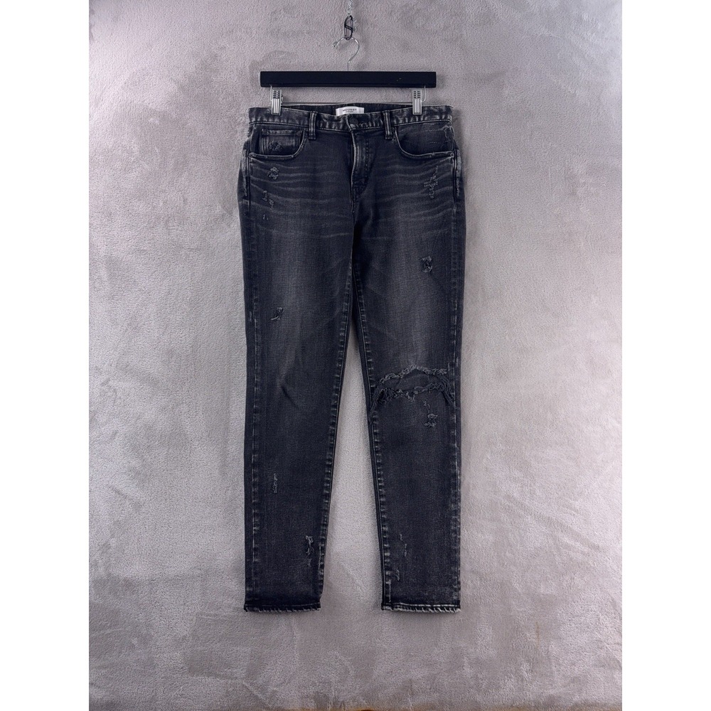 Moussy Vintage‎ Howa Jeans Womens Size 28x29 Black Distressed Skinny Denim